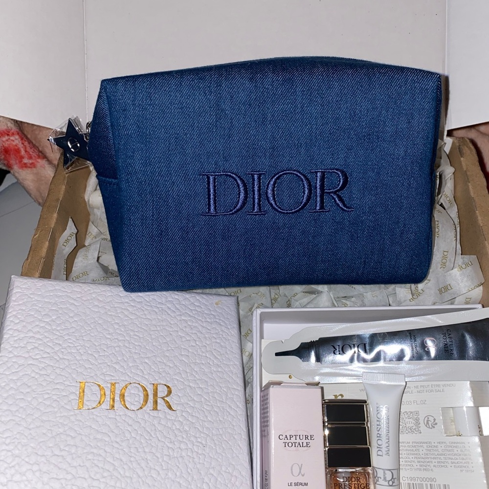 Dior Blue Pouch with Skincare Collection